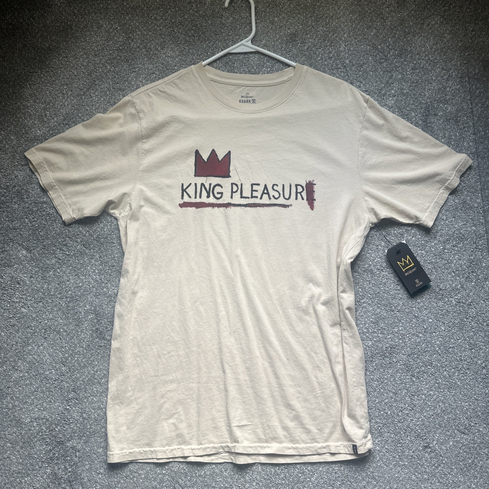 Basquiat X Roark Garment Dyed Premium Men's Shirt Tee - King Pleasure - Medium gallery