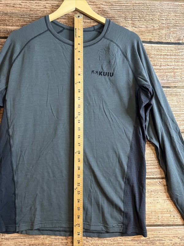 KUIU Merino Wool? Shirt Mens Large (NO SIZE TAG) Long Sleeve Gray Crewneck READ gallery