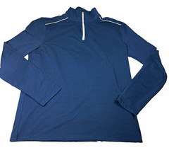 J.Crew Performance Men’s Large Blue 1/4 Zip Pullover Stretch Athletic Golf Top