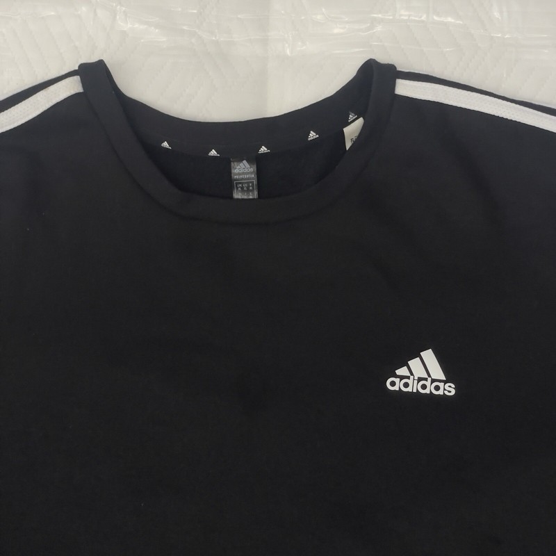 Adidas Sweatshirt Pullover Crewneck 3-STRIPE French Terry Mens Sz XL H09271. gallery