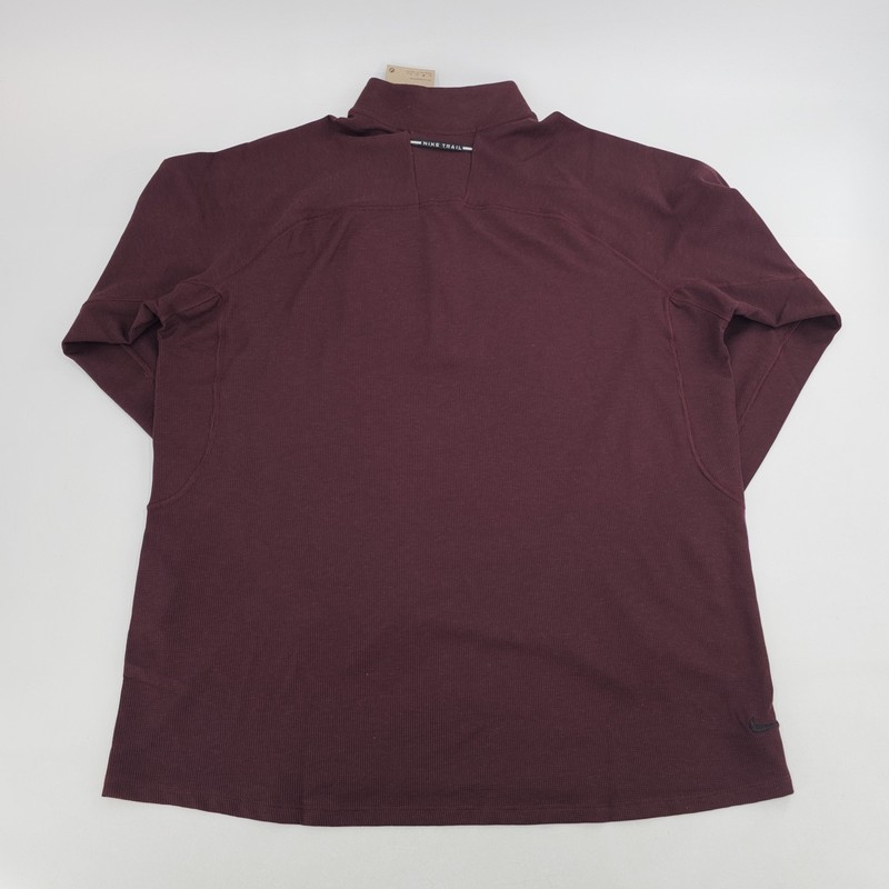 Nike Trail Running Top LS Shirt Dri-Fit Mens LARGE L 1/4 Zip Brick Dark Red NEW gallery