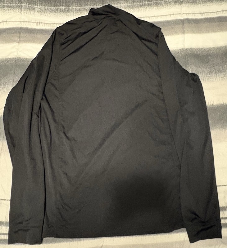 Lacoste Sport Men’s Black 1/4 Zip Mock Neck Long Sleeve Top Size 6 gallery