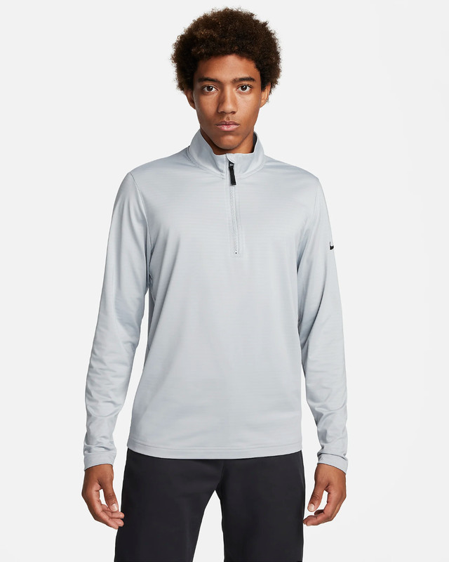 NEW NIKE GOLF VICTORY HALF-ZIP PULLOVER TOP SMOKE GREY/BLACK FD5837-077 SZ SM-T gallery