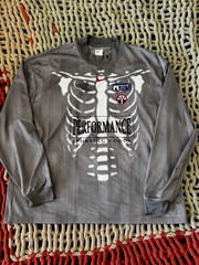 Nike Dri-FIT Loose Fit Men’s XL Skeleton Gray Long Sleeve Mock Neck Jersey
