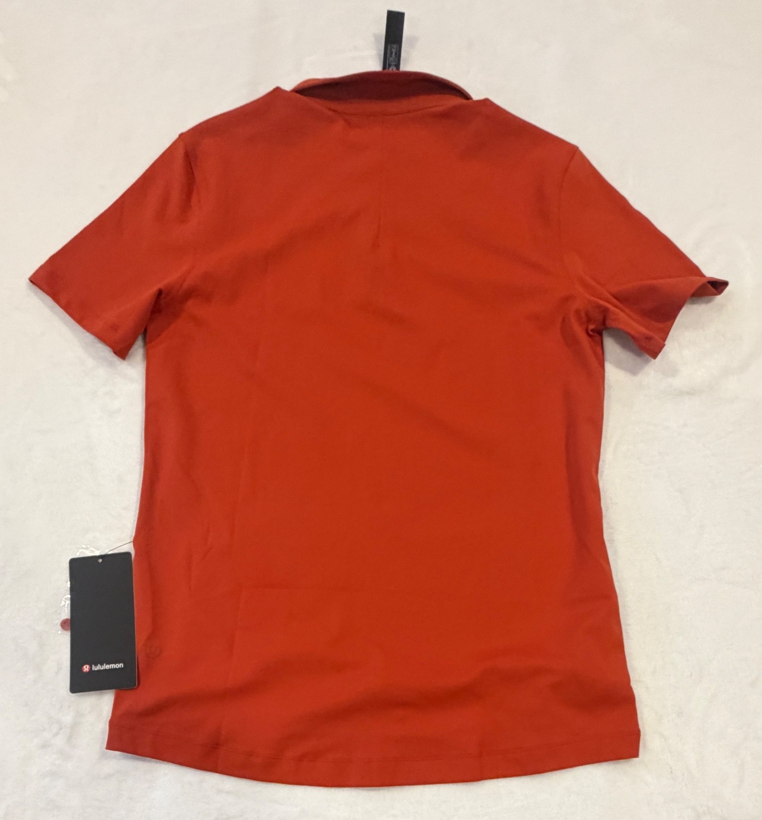 Lululemon Mens ShowZero SlimFit Polo Shirt Sz M ATRU Autumn Rust gallery