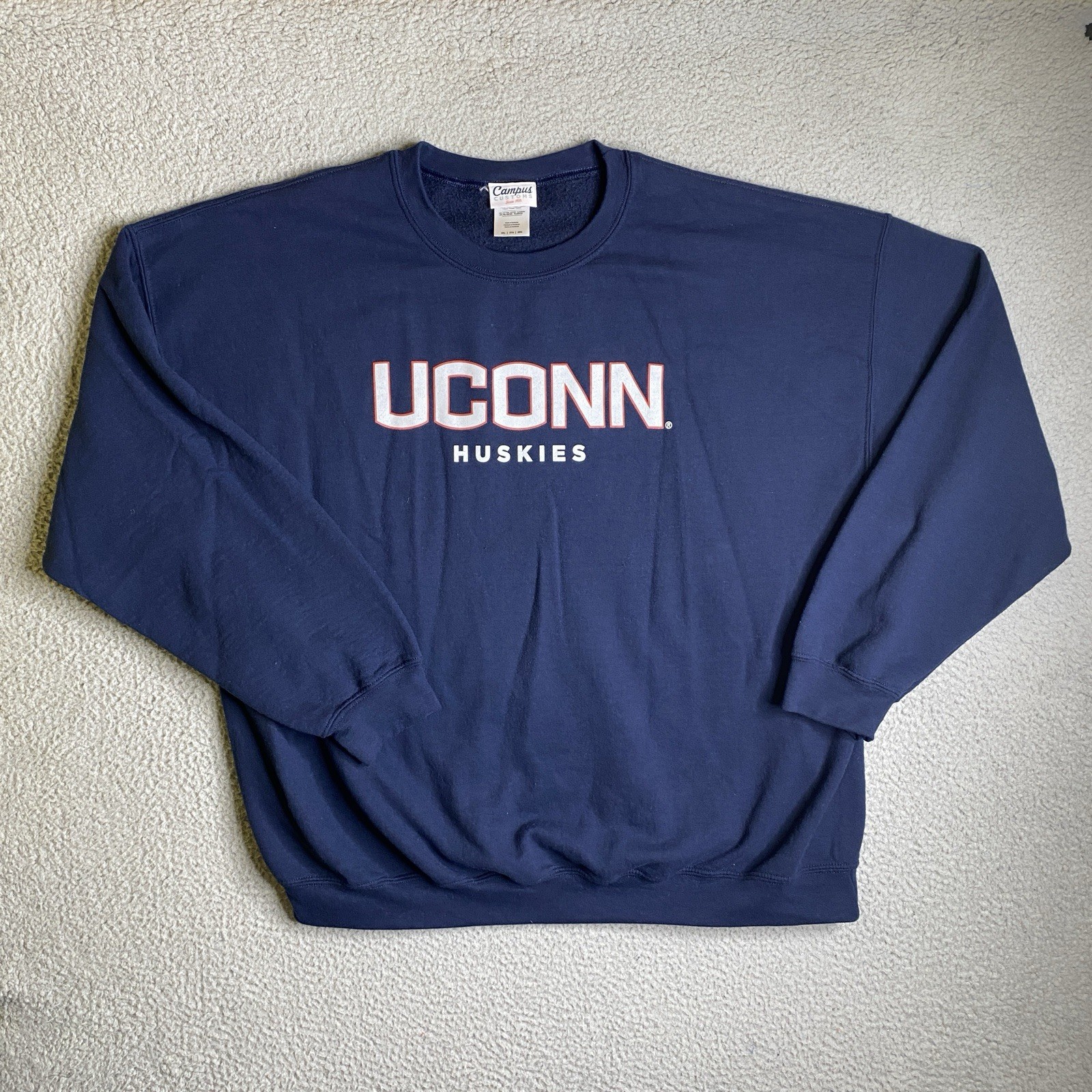 Uconn Huskies Campus Customs Sweatshirt Men 2XL XXL Blue NCAA College Basketball gallery