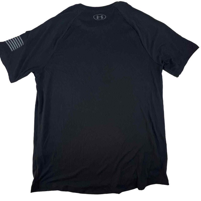 Under Armour Black 100% Polyester Tech Tee Freedom Flag M gallery