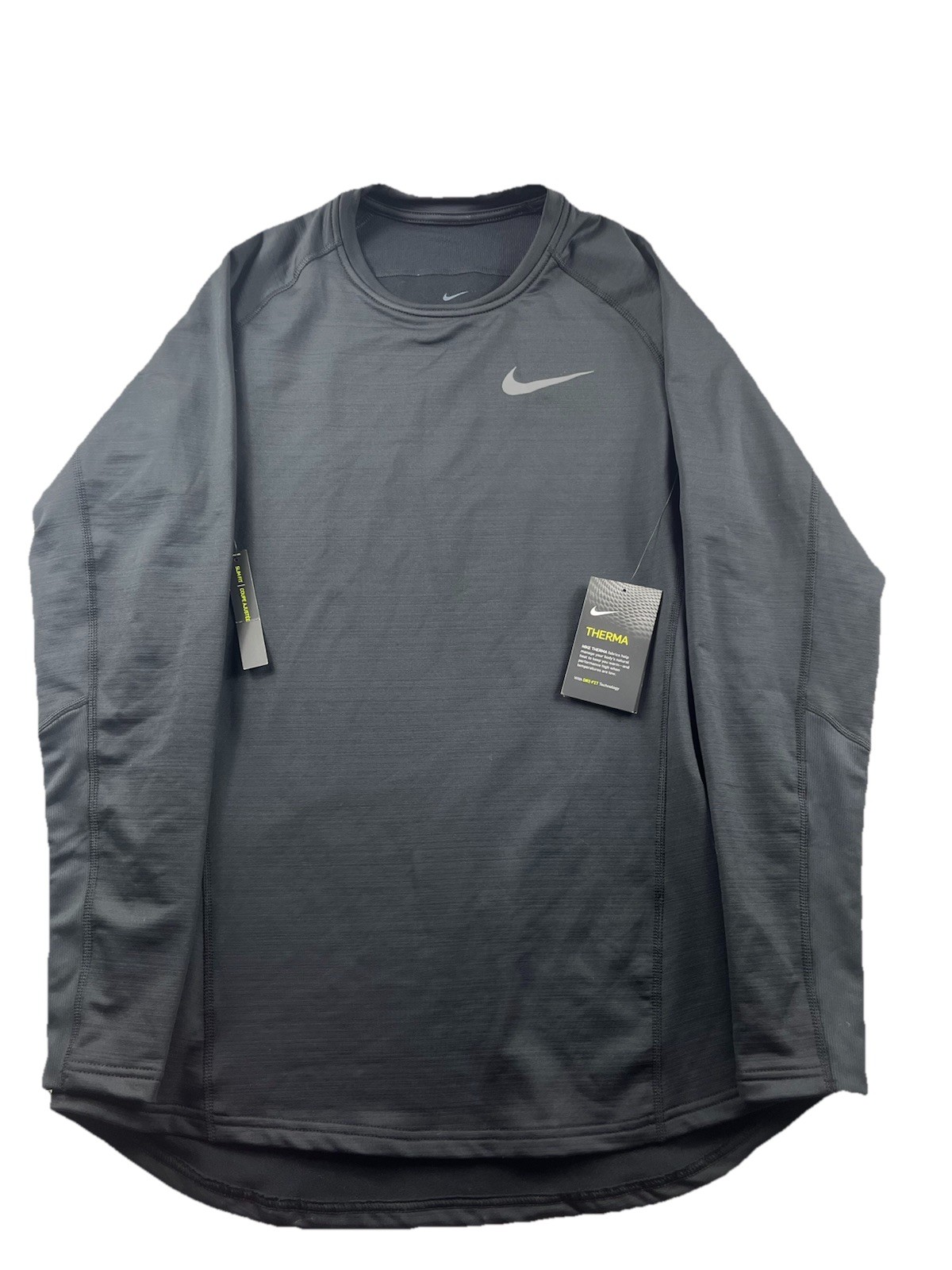 NIKE Pro Warm Base Layer Thermal Shirt Dri-FIT Long-Sleeve Black Mens Large Slim gallery