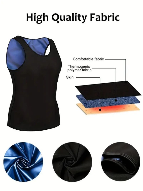 Men Gynecomastia Compression Shirt Sauna Vest Fitness Body Shaper Sweat Tank Top gallery