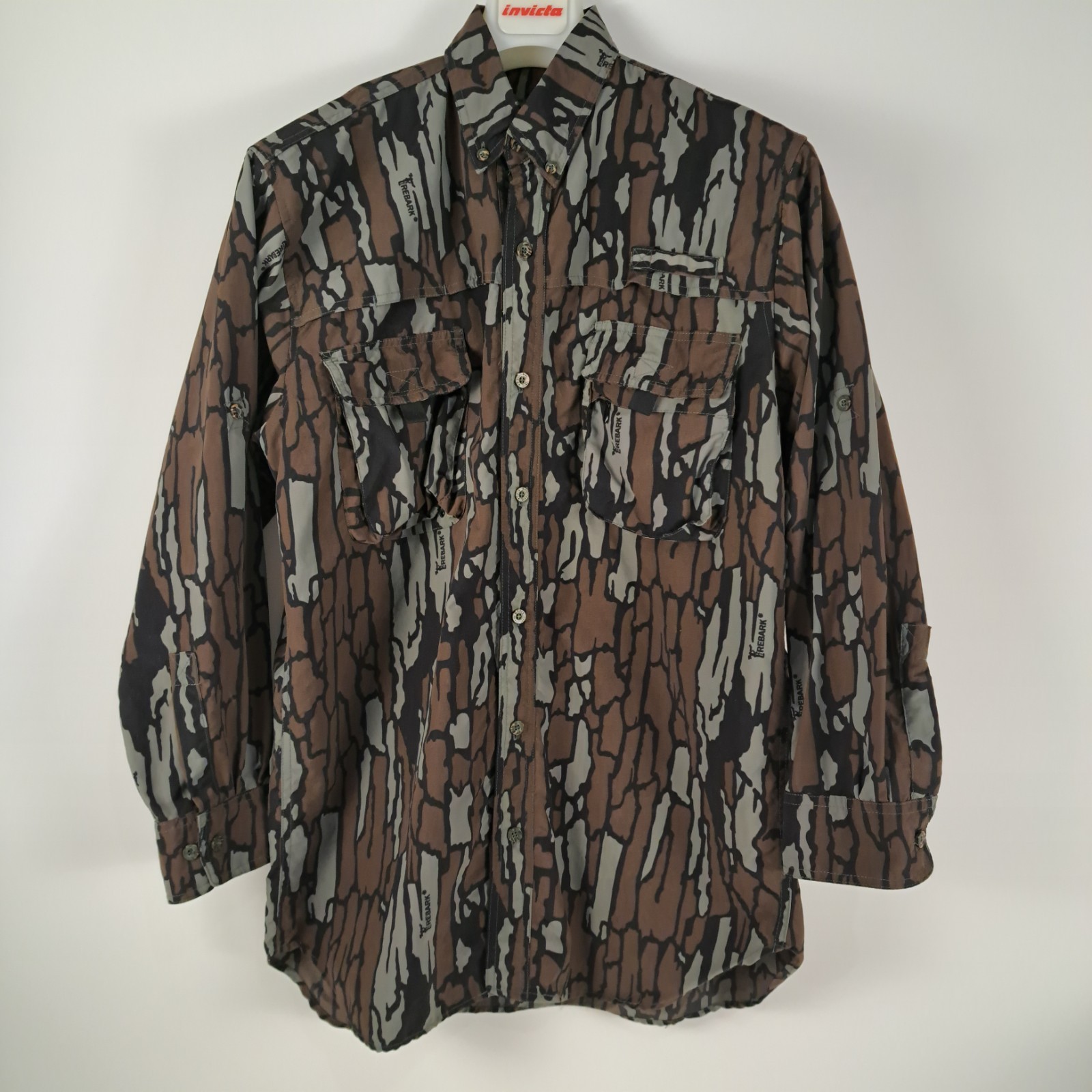 Jim Crumley’s Outfitter Tuff Rebark Camoflauge, Button Shirt, Men's size Medium. gallery