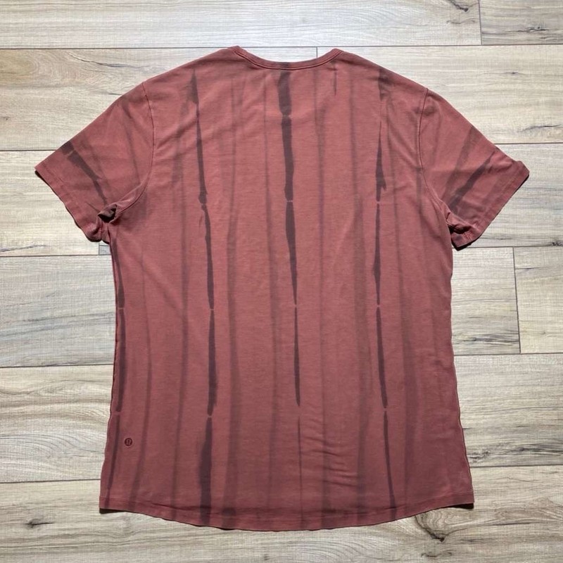 Lululemon Mens 5 Year Basic Tee In Vertical Spray Tie Dye Brown gallery