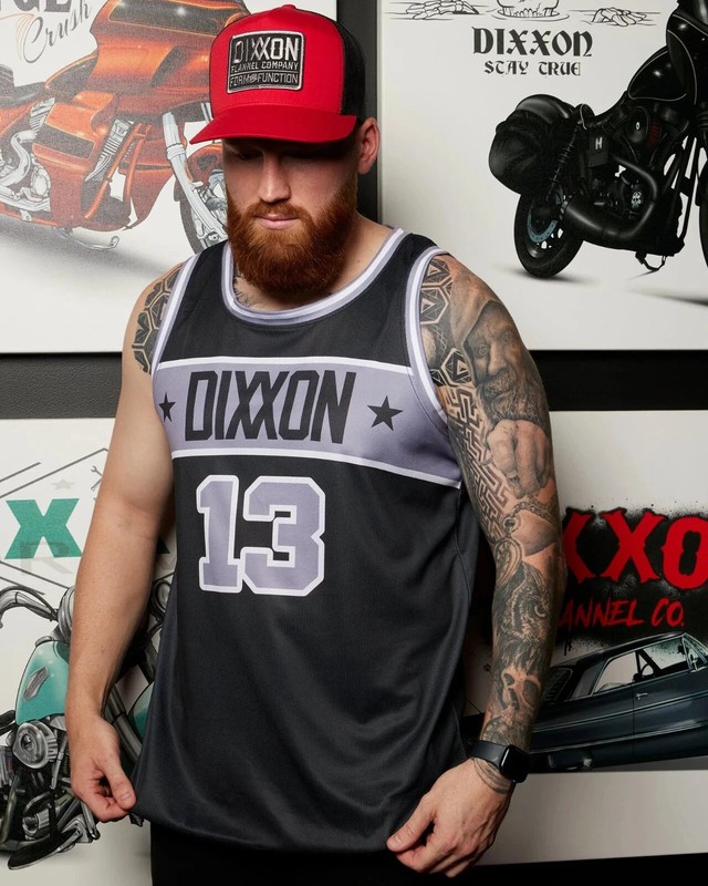 New In Bag Dixxon Flannel Mens Medium Black Gray White 13 Jersey NIB M gallery