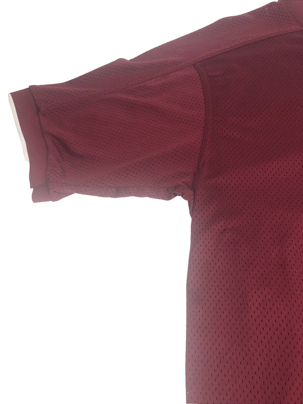Vintage 90s Nike Men's Pullover Shirt Large Dri-fit Mesh V-Neck Red Maroon 56323 gallery