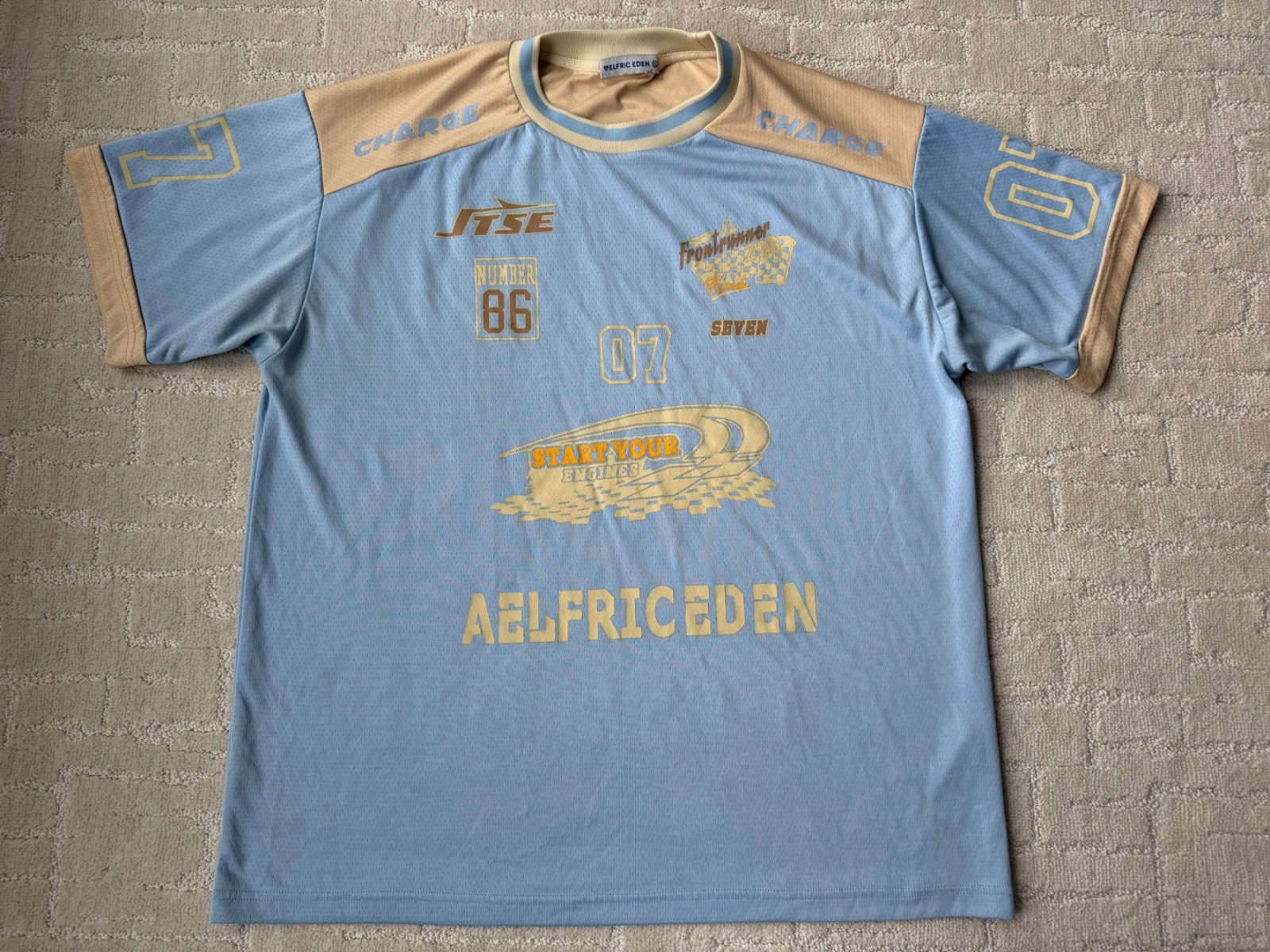 Aelfric Eden Jersey Racing Light Blue Size XL Shirt 90’s Y2K Unisex Retro #7 gallery