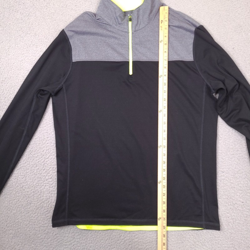 American Eagle Performance Shirt 1/4 Zip Mens Large Black Mock Neck Running gallery