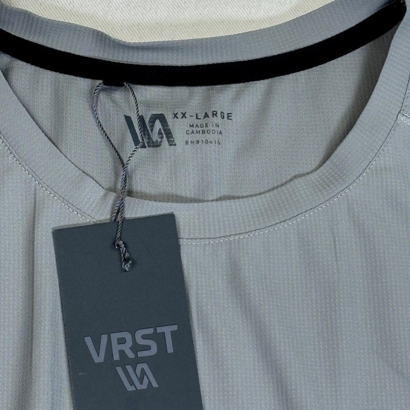 VRST Mens XXL Run Tee Silver Shadow Grey Reflective Performance Shirt MAX100362 gallery