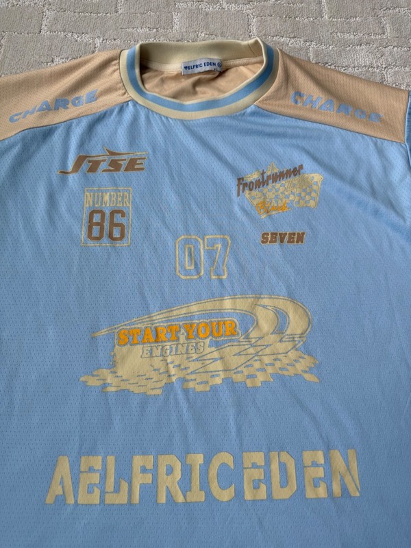 Aelfric Eden Jersey Racing Light Blue Size XL Shirt 90’s Y2K Unisex Retro #7 gallery