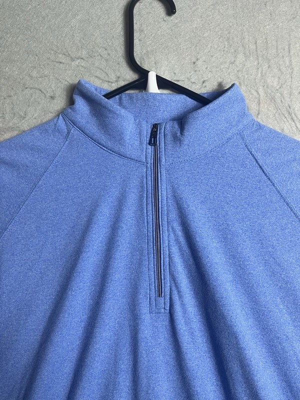 Holderness Bourne Pullover Mens Large Blue Westland 1/4 Zip Golf Performance gallery