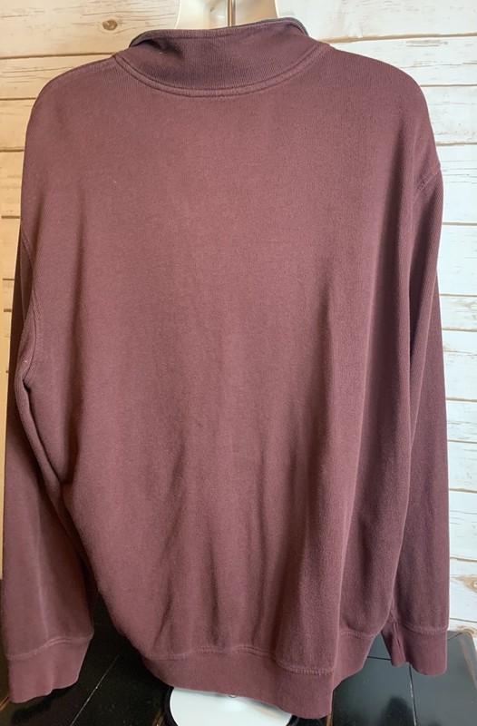 Van Heusen Quarter Zip Mens 2XLT Red Burgundy Classic Fit Cotton Poly Blend gallery