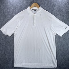 Tiger Woods Nike Golf Polo Shirt Mens 2XL Dri-Fit White Performance