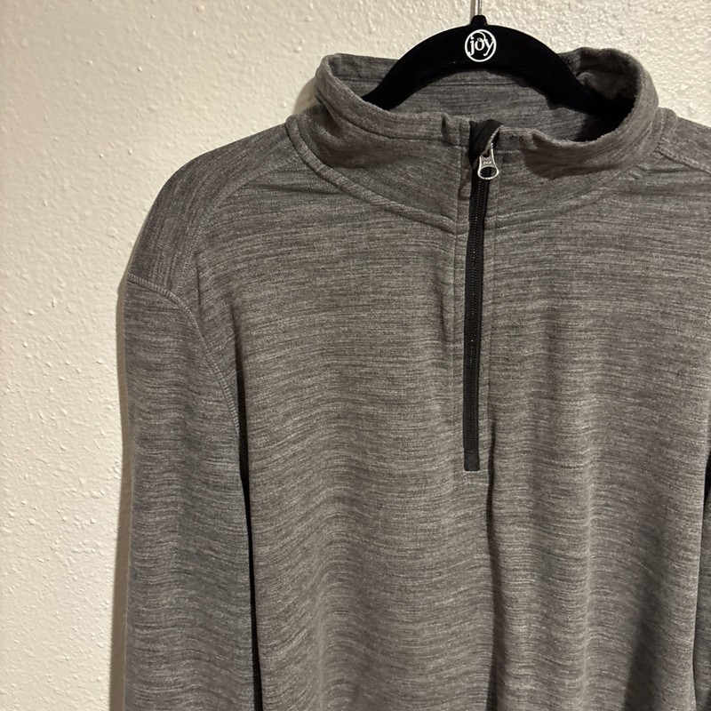 Avalanche Outdoor Supply 1/4 Zip Performance Fleece Stretch Pullover Mens L Gray gallery