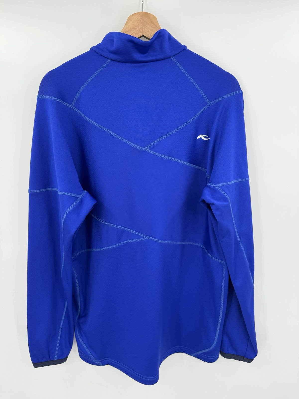 Kjus Diamond Fleece Half Zip Performance Golf Royal Blue Stretch Mens Large gallery