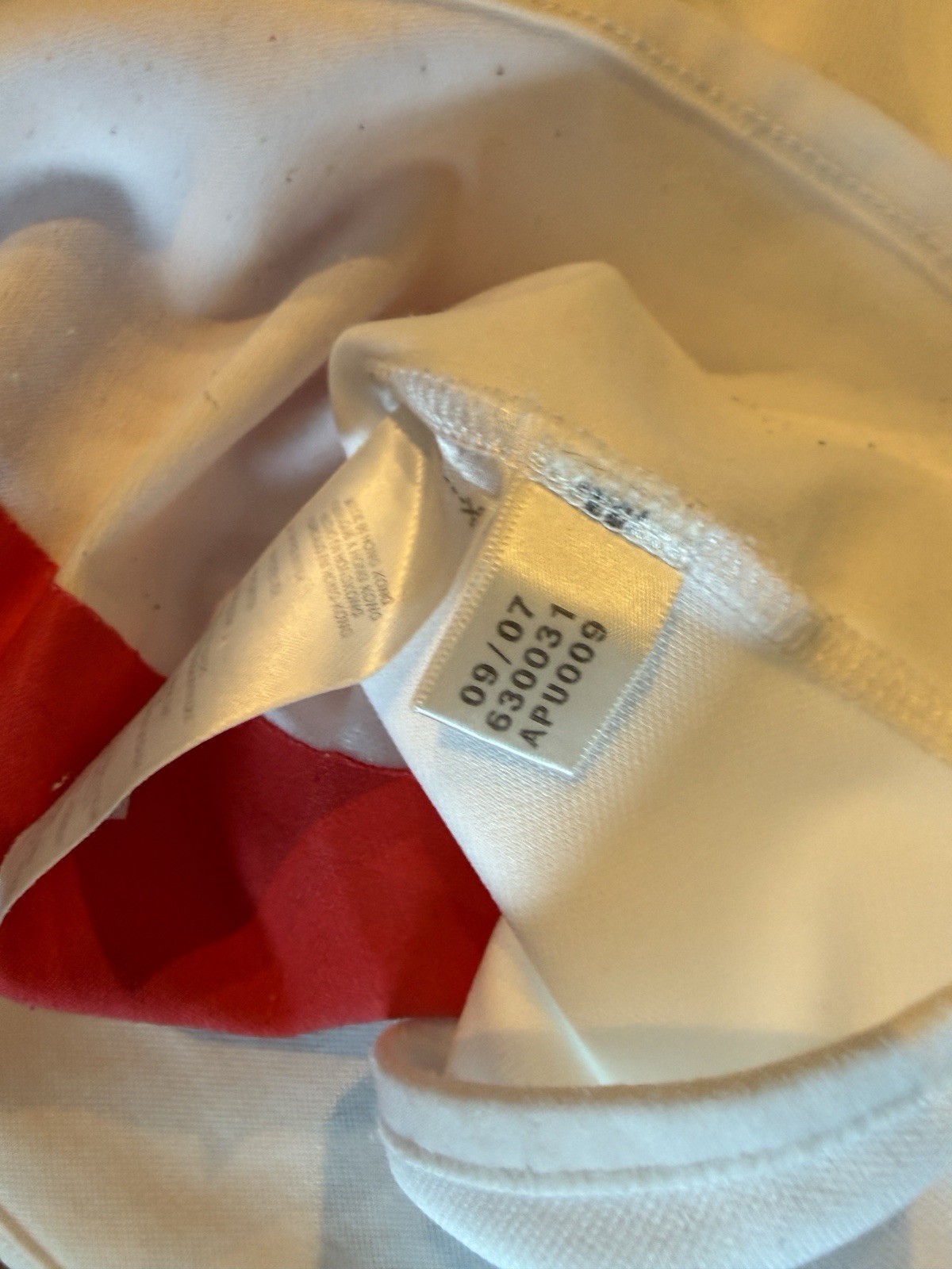 adidas Men's White Red Mock Neck Long Sleeve Activewear Top Size M Polyester gallery