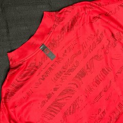 Nike Golf Tiger Woods ADV Dri Fit Mock Polo DJ6842 687 Sunday Red Black Sz L