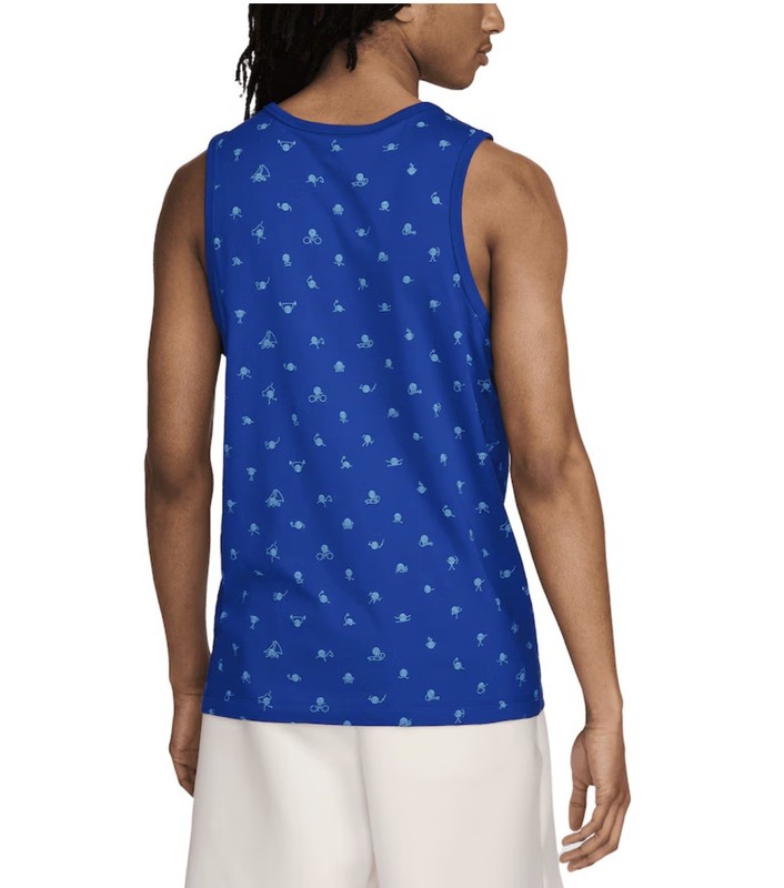 Nike USA Club Tank Top Men's Small Blue All Over Print FN0879-417 gallery