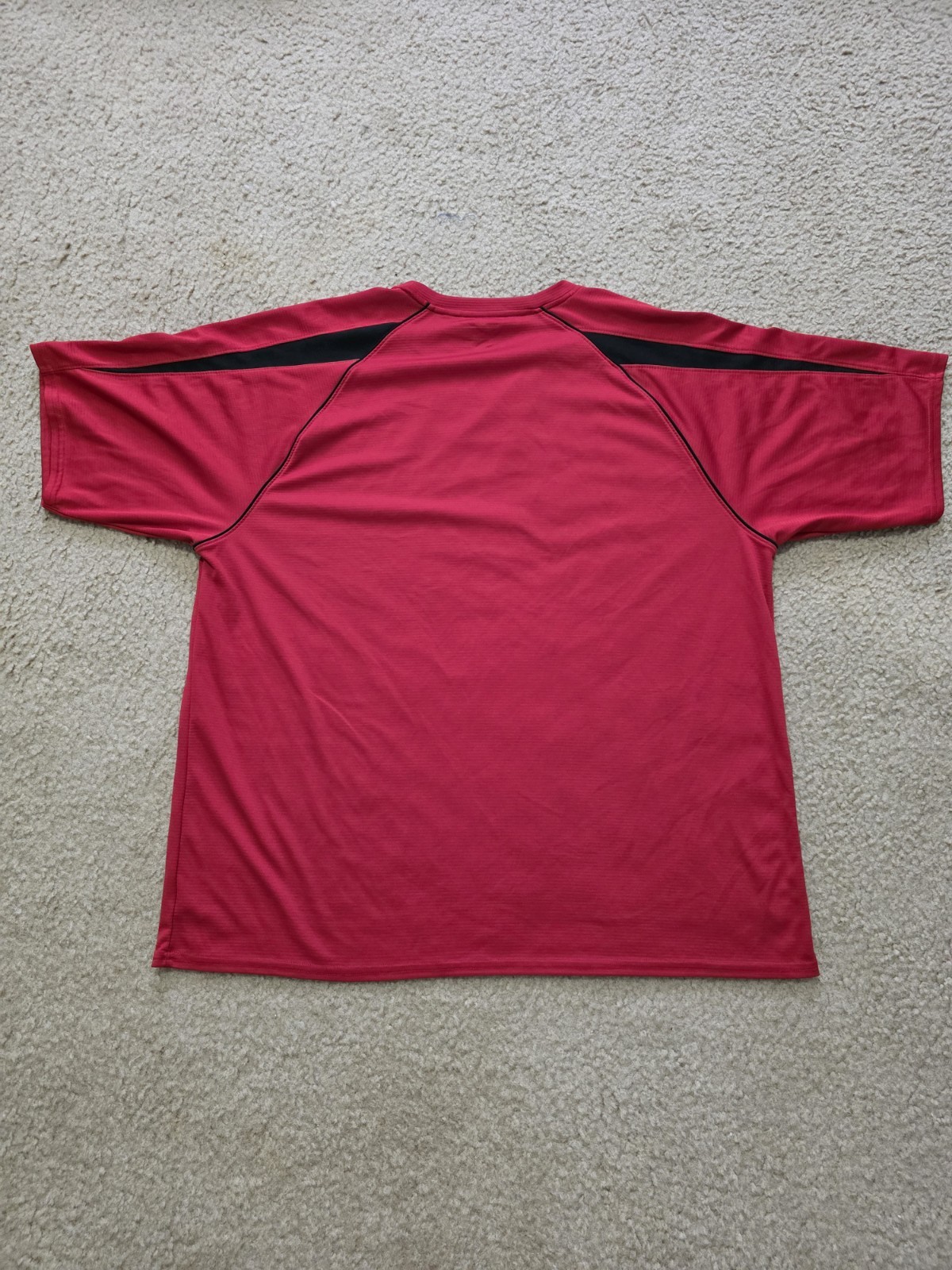 Russell Athletic Dri-Power Men's XL Red/Black Moisture Wicking Raglan Tee gallery