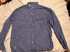 Simms Men’s Guide Shirt Size Large Blue Outdoors Athleisure Activewear.