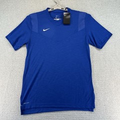 Nike Player Shirt Mens Medium Blue Football UV Dri-Fit Mesh Performance CW3540