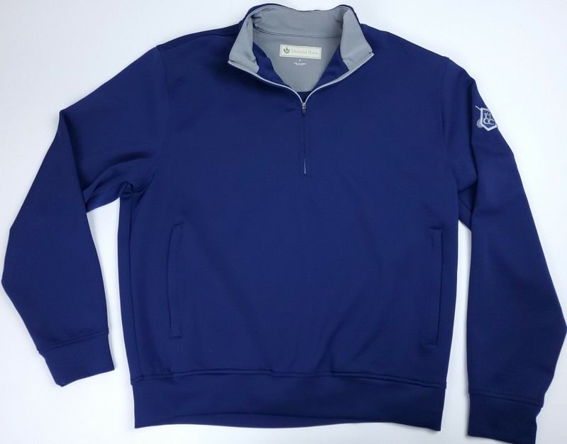 Medium DONALD ROSS POLYESTER SPANDEX 1/4 ZIP GOLF PULLOVER Navy Blue gallery