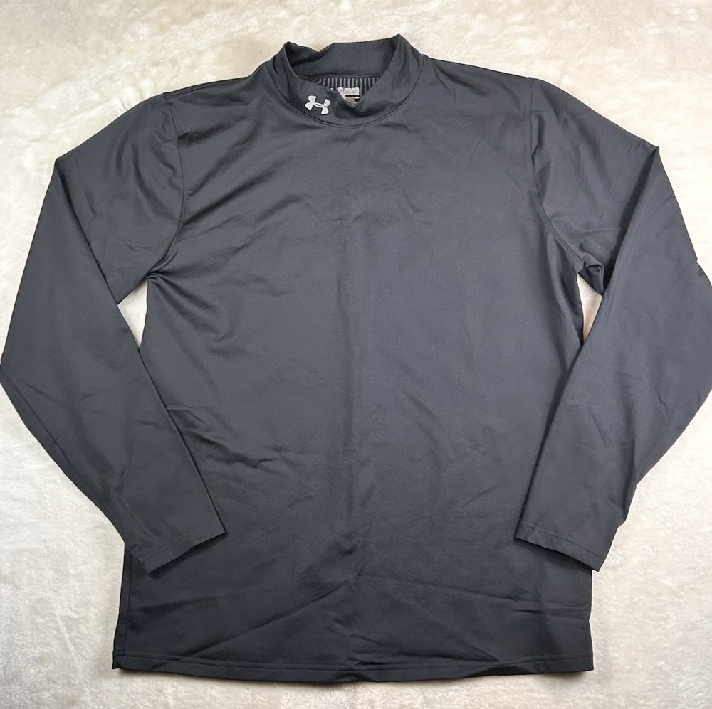 Under Armour Cold Gear Infrared Compression Mock Top Shirt Mens 2XL Black