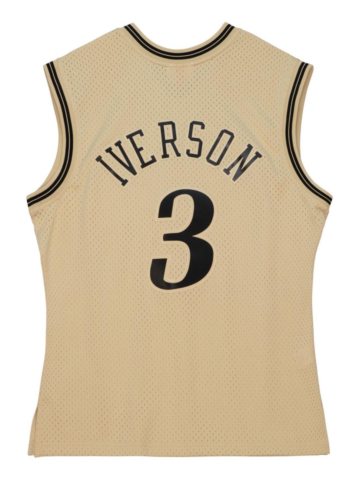 MENS MITCHELL & NESS KHAKI BLACK SWINGMAN JERSEY 76ERS 2000 ALLEN IVERSON gallery
