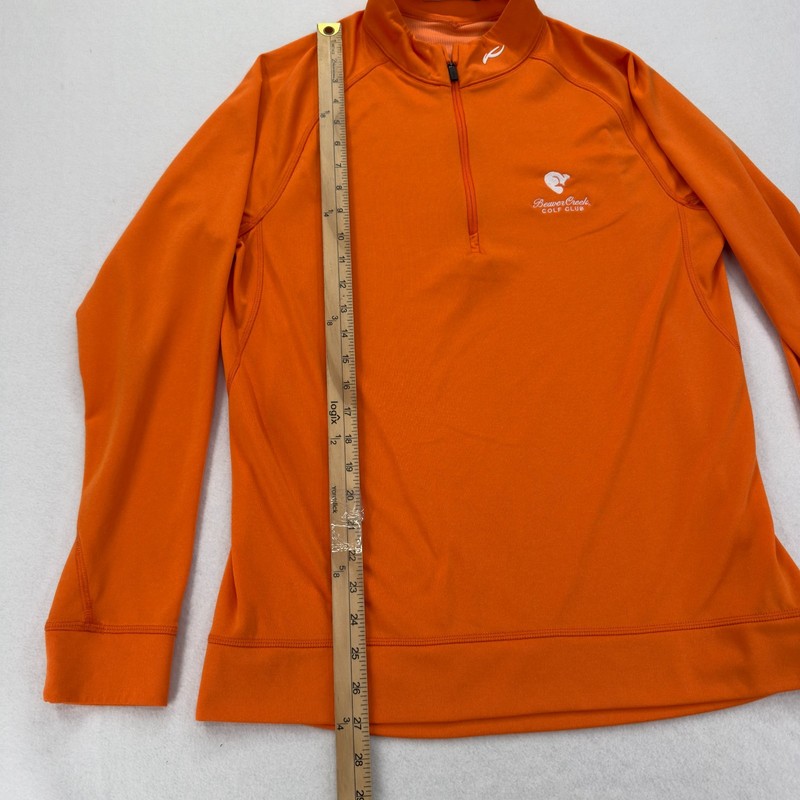 KJUS Shirt Mens Large Orange Keano Half Zip Golf Pullover Beaver Creek UPF50 gallery