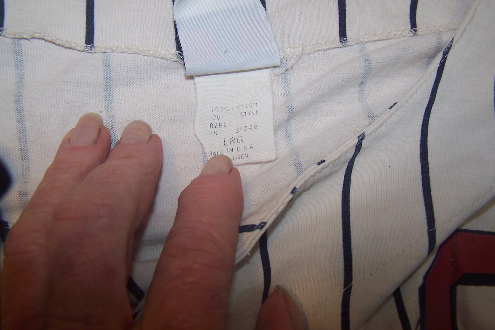 Vintage 90s Pro Spirit Cotton Striped "S" Baseball Jersey Shirt Mens LG-Made USA gallery