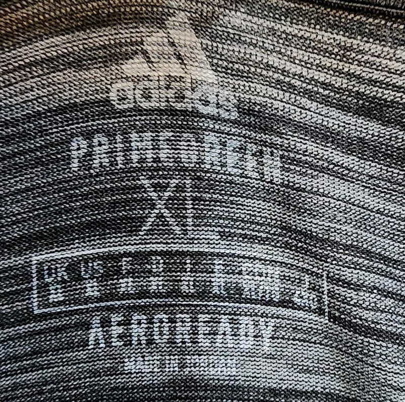 Adidas Performance Tee Black Gray Heather Men's XL 3 Stripes Primegreen gallery