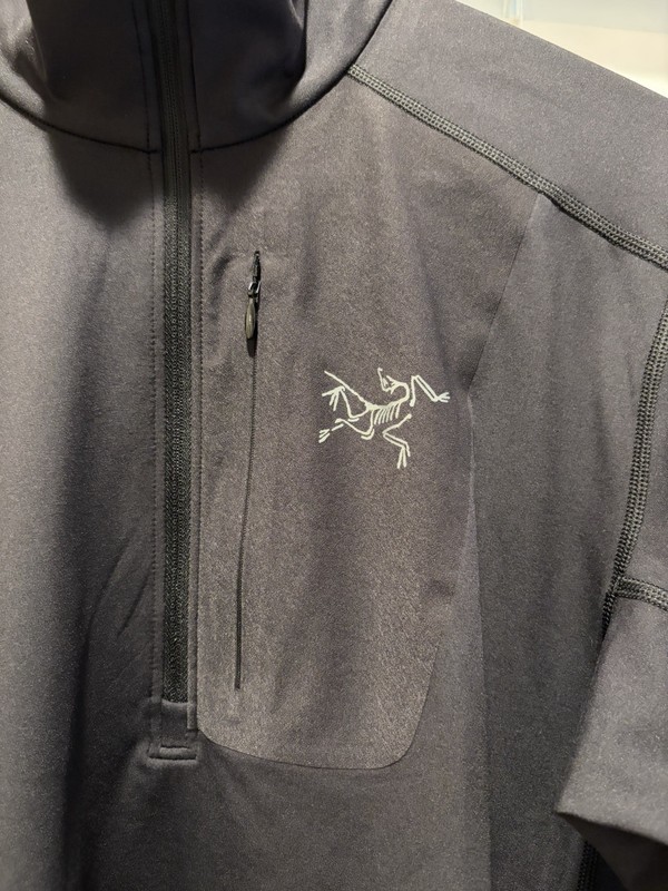 Arc'teryx Rho LT Zip Neck - Men's - Black - Size L gallery