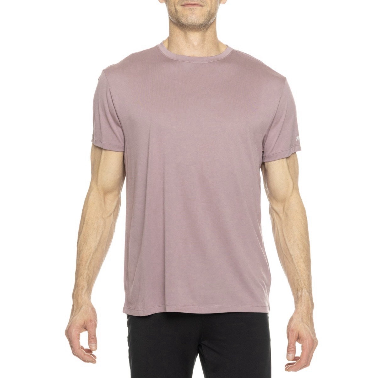 Kenneth Cole Mens Active Tech Short Sleeve T-Shirt Tee Mauve Stretch SPF 50+ gallery