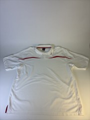Nike White Dri Fit Men’s Golf Pro Shirt Size XL Swoosh Logo 56323