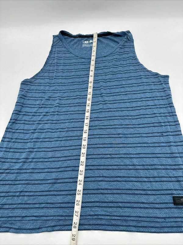 Michael Strahan Tank Top Men X-Large Blue Solid Halter Round Neck ..#17995 gallery