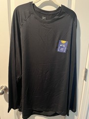 George Men’s 2XL Black Long Sleeve UPF 50+ Stretch Quick Dry T-Shirt