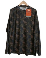 Simms SolarFlex Long Sleeve Shirt Mens XL TG Camouflage UPF50 Fishing Protection