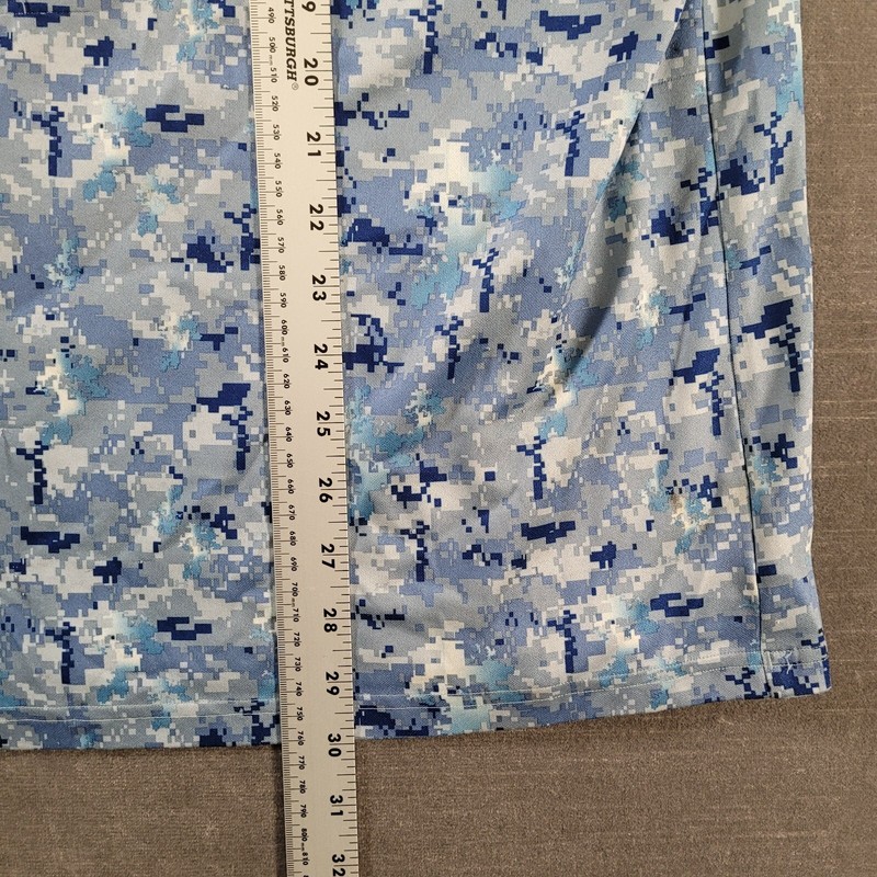 Under Armour UA Fishing Blue Digital Camo Camouflage Performance Shirt Mens XL gallery