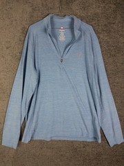 Travis Mathew Pullover Q Zip Mens XL Blue Golf Performance Logo Lightweight