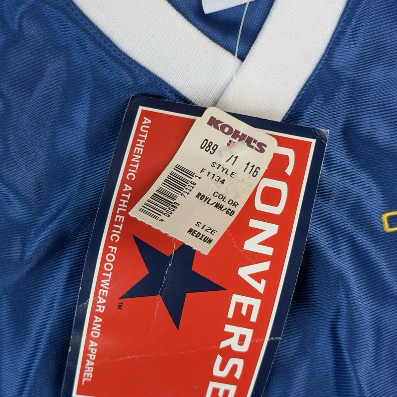 VTG 90s Converse All Star Basketball Jersey Medium Blue NWT Made In USA gallery