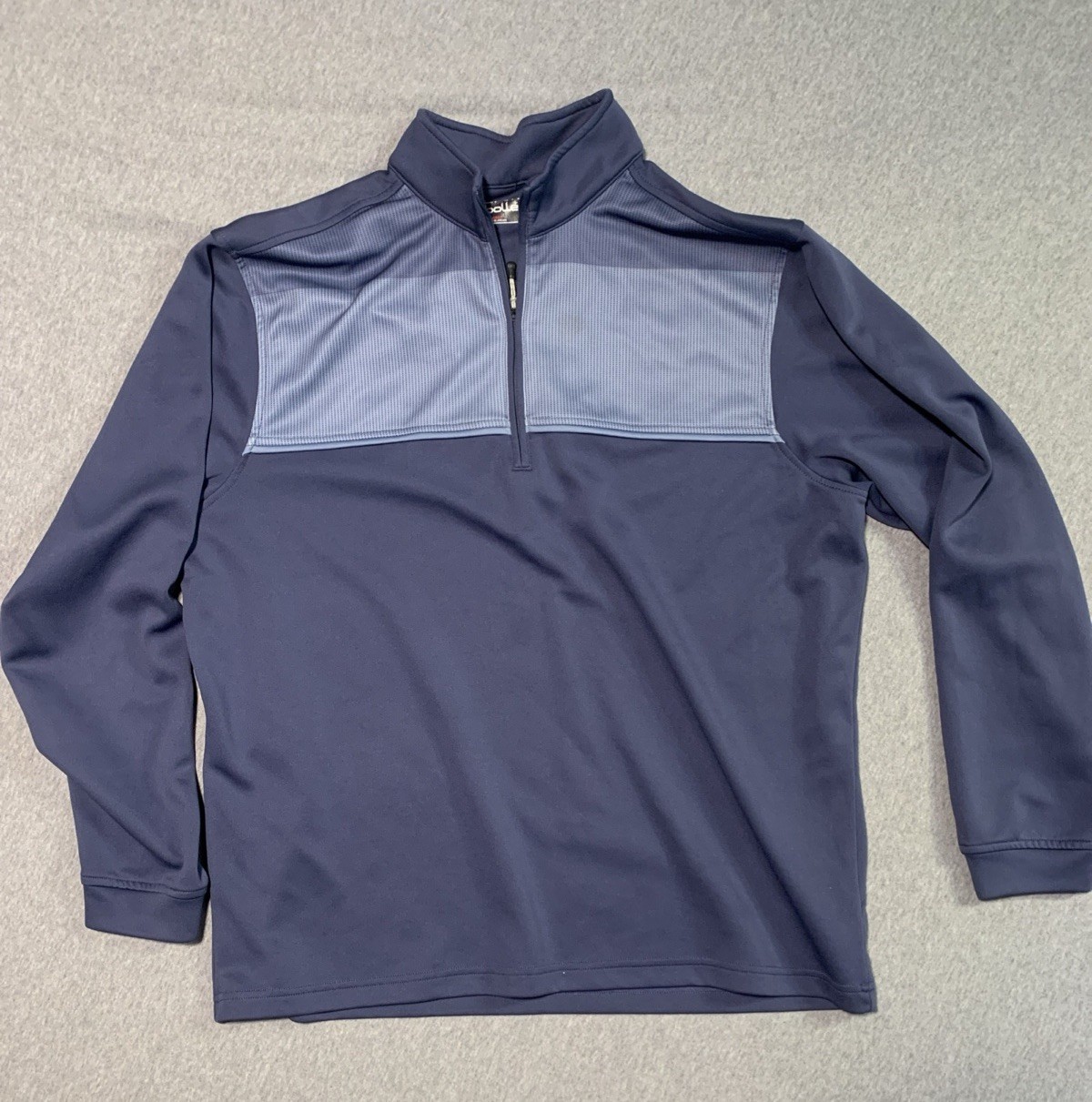 Bolle Mens Pullover Sweatshirt Navy Blue Quarter Zip Long Sleeve XL gallery