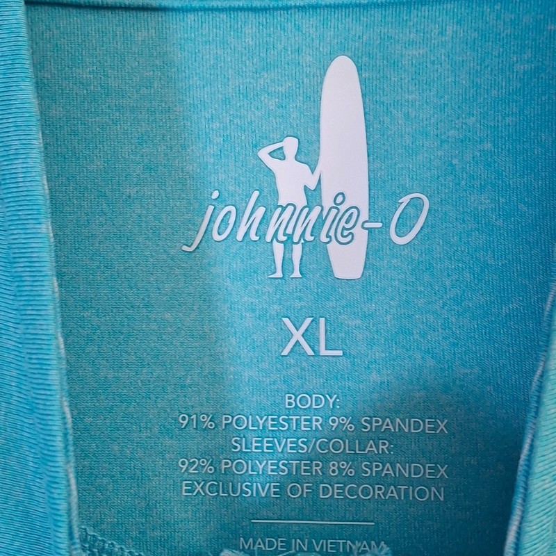 Johnnie-O Bert 1/4 Zip Pullover Shirt Men's XL Golf Baja Blue MSRP $128 gallery