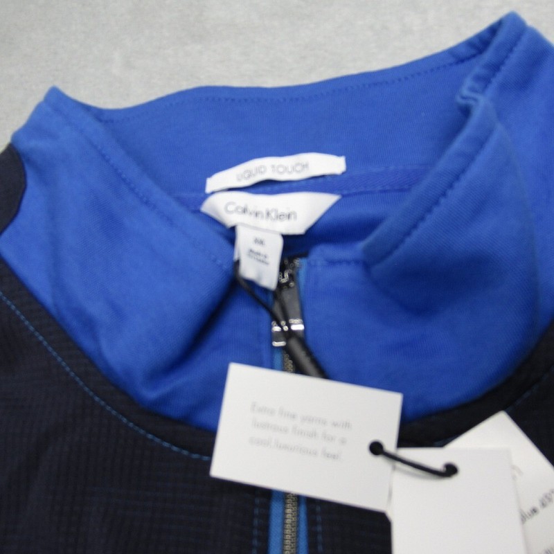 Calvin Klein Shirt Men XXL Blue Liquid Touch Pullover Long Sleeve Activewear NEW gallery